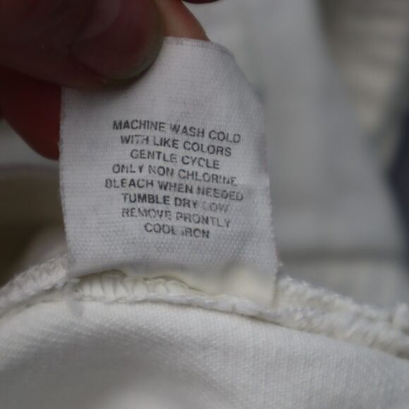 Original Jeanjer Shorts Womens 9 White High Rise Flat Front Double Button Zip - Picture 7 of 15